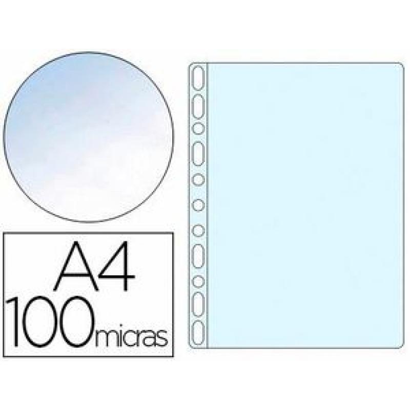 funda-multitaladro-q-connect-din-a4-100-mc-cristal-bolsa-de-10-unidades