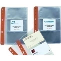 Funda Para Tarjetas Iberplas Pvc 150µ 4º 3 Dptos. 11 Tal.Rfzo. Paquete De 20