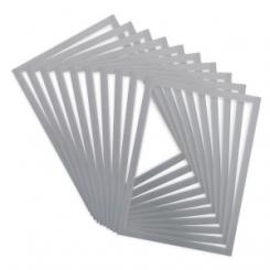 Funda Porta Carteles Tarifold Magneto Pro Solo A4 Vertical/Horizontal Gris Plata Bolsa De 10 (Con Ventana Abierta Frontal)