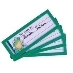 Funda Porta Carteles Tarifold Marco De Identificacion Rigido 120X45 Mm. Permanente Verde Pack De 4