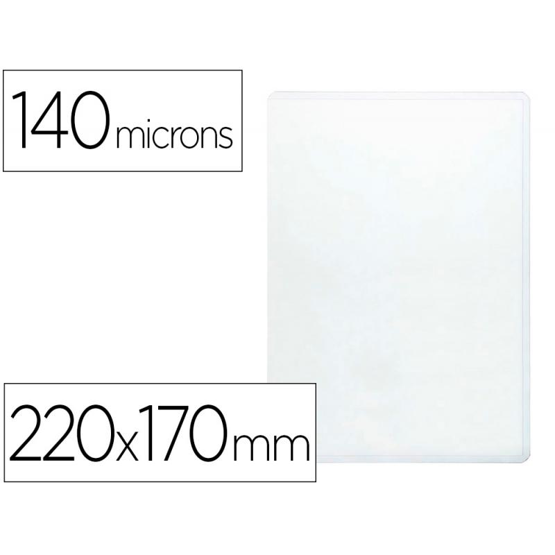 funda-portacarnet-q-connect-cuarto-140-micras-pvc-transparente-220x170mm