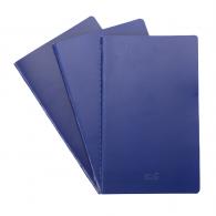 GALGO Pack 3 libretas cosidas 130X210 40H 100G Liso Azul