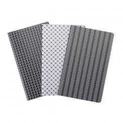 GALGO Pack 3 libretas cosidas 130X210 40H 100G Liso Surtido