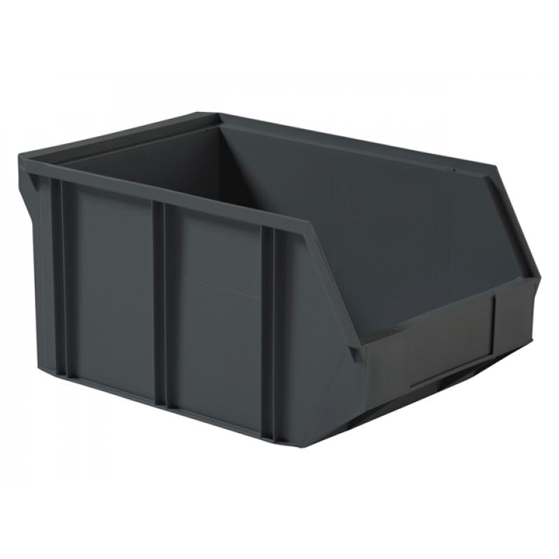 Gaveta PP Reciclado abertura frontal 600x400x300 58 litros Gris Oscuro