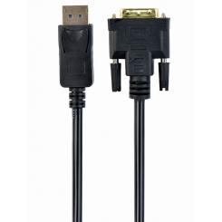Gembird CC-DPM-DVIM-3M adaptador de cable de vídeo DisplayPort DVI Negro