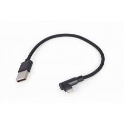Gembird CC-USB2-AMLML-0.2M cable de conector Lightning 0,2 m Negro
