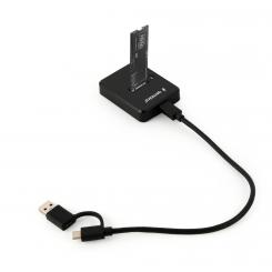 Gembird DD-U3M2 base de conexión para disco duro USB 3.2 Gen 1 (3.1 Gen 1) Type-C Negro