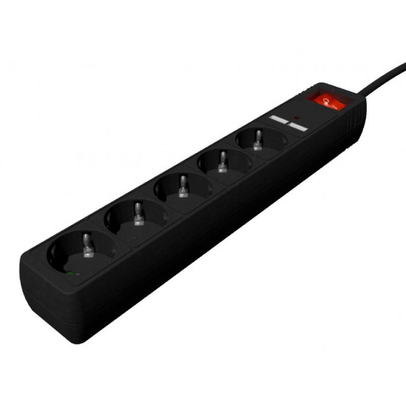 gembird-spg5-u2-5-02-base-multiple-15-m-5-salidas-ac-interior-negro