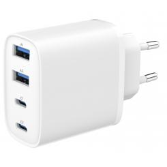 Gembird TA-UC-2A2C-PD40-01-W cargador de dispositivo móvil Smartphone, Tableta Blanco Corriente alterna Carga rápida Interior