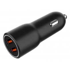 Gembird TA-UC-A2QC36-CAR-01 cargador de dispositivo móvil Teléfono móvil, Smartphone Negro Encendedor de cigarrillos Carga rápida Auto