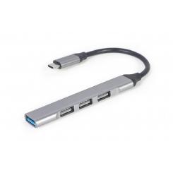 Gembird UHB-CM-U3P1U2P3-03 hub de interfaz USB 3.2 Gen 1 (3.1 Gen 1) Type-C 5000 Mbit/s Plata