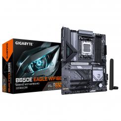 GIGABYTE B650E EAGLE WIFI6E Placa Base - Procesadores AMD Ryzen 9000 Series, VRM de 8+2+2 fases, hasta 8200MHz DDR5 (O.C), 1xPCIe 5.0 + 2xPCIe 4.0 M.2, LAN 2.5GbE, WIFI 6E, USB 3.2 Gen 2