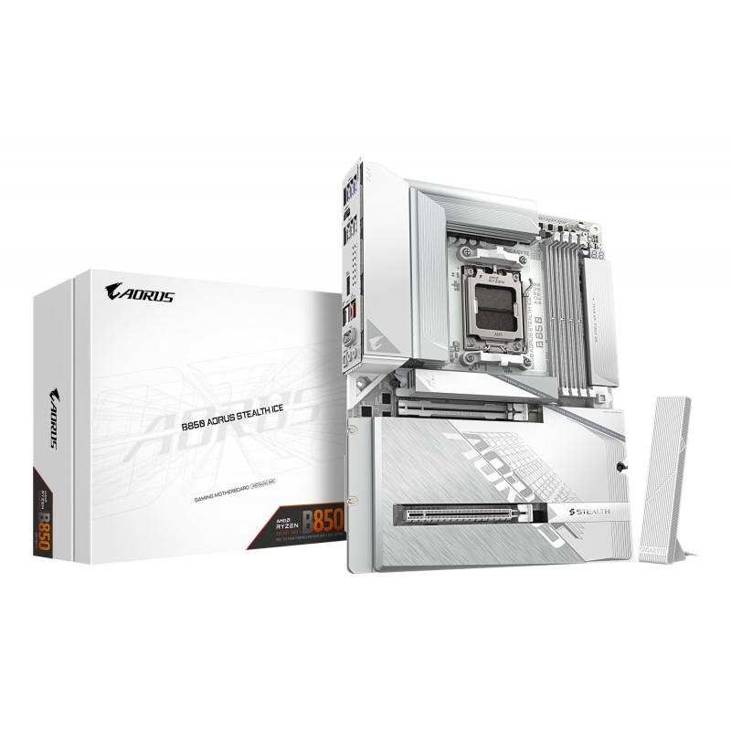 gigabyte-b850-aorus-stealth-ice-placa-base-procesadores-amd-ryzen-serie-9000-vrm-digital-de-1422-fases-hasta-8200-mhz-ddr5-oc-2-x-m2-pcie-50-2-x-pcie-40-wi-fi-7-lan-5-gbe-usb-32-gen-2