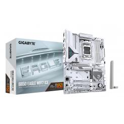 GIGABYTE B850 EAGLE WIFI7 ICE Placa base - Procesadores AMD Ryzen serie 9000, VRM digital de 8+2+2 fases, hasta 8200 MHz DDR5 (O.C.), 1x M.2 PCIe 5.0 + 2x M.2 PCIe 4.0, Wi-Fi 7, LAN 2.5 GbE, USB 3.2 Gen 2