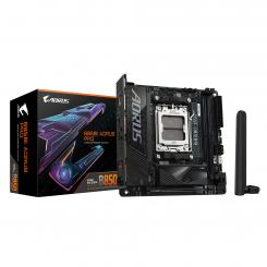GIGABYTE B850I AORUS PRO Placa Base - Compatible con procesadores AMD Ryzen Serie 9000, VRM digital de 8+2+1 fases, hasta 8400MHz DDR5 (OC), 1xPCIe 5.0 + 1xPCIe 4.0 M.2, 2.5LAN, WIFI 7, USB 3.2 Gen 2