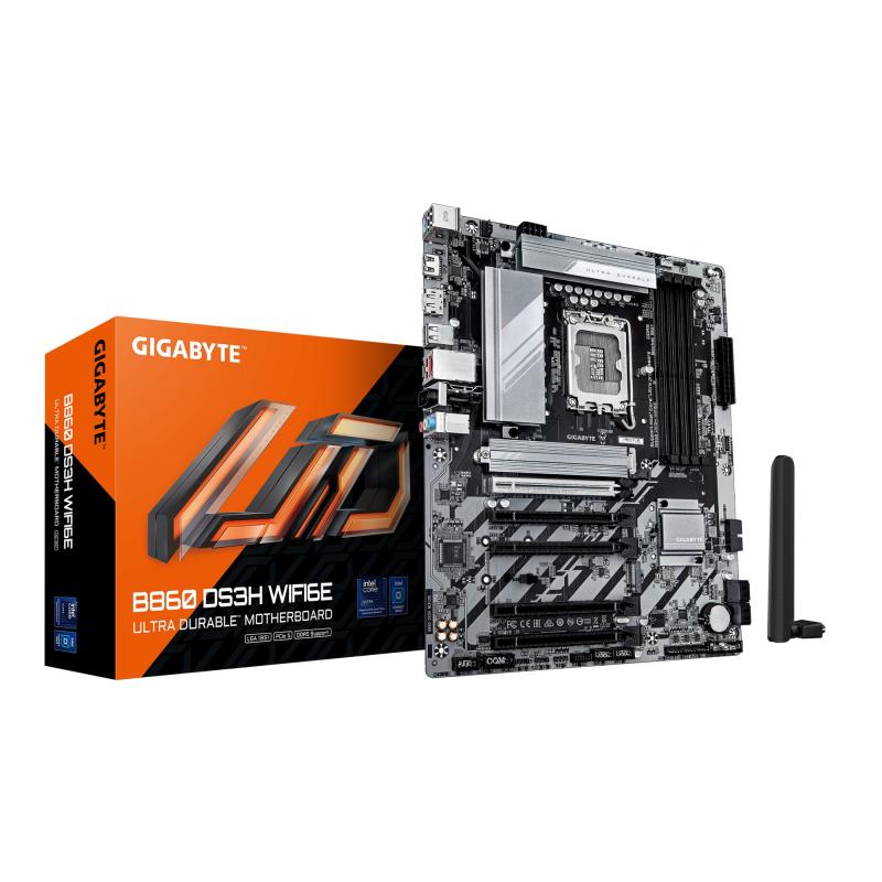 gigabyte-b860-ds3h-wifi6e-placa-base-cpus-intel-core-ultra-vrm-de-8122-fases-hasta-9066mhz-ddr5-1xpcie-50-1xpcie-40-m2-lan-25-gbe-wifi-6e-usb-32-gen-2x2