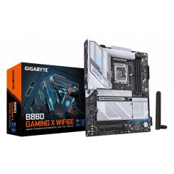 GIGABYTE B860 GAMING X WIFI6E Placa base - CPUs Intel Core Ultra, VRM de 12+1+2+1 fases, hasta 9066MHz DDR5, 1xPCIe 5.0 + 2xPCIe 4.0 M.2, LAN 2,5 GbE, WIFI 6E, USB4