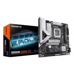 GIGABYTE B860M EAGLE V2 Placa base - Procesadores Intel Core Ultra Series, VRM de 6+1+2 fases, hasta 9066 MHz DDR5, 1x M.2 PCIe 5.0 + 1x M.2 PCIe 4.0, LAN 2.5 GbE, USB 3.2 Gen 1