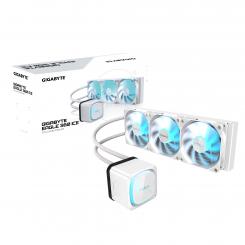GIGABYTE EAGLE 360 ICE Refrigeración Líquida para CPU - 3x120mm Ventiladores ARGB, pantalla LCD a color, DAISY-CHAIN, Compatible con Intel LGA 1851 y AMD AM5