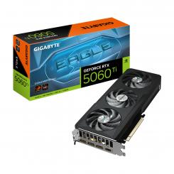 GIGABYTE GeForce RTX 5060 Ti EAGLE MAX OC 16G Tarjeta Gráfica - 16GB GDDR7, 128bit, PCI-E 5.0, 2617MHz Frecuencia del núcleo, 3 x DP, 1 x HDMI, NVIDIA DLSS 4, GV-N506TEAGLEMAX OC-16GD