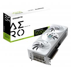 GIGABYTE GeForce RTX 5070 Ti AERO OC 16G Tarjeta Gráfica - 16GB GDDR7, 256 bits, PCI-E 5.0, 2588 MHz Core Clock, 3 x DP 2.1a, 1 x HDMI 2.1b, NVIDIA DLSS 4, GV-N507TAERO OC-16GD