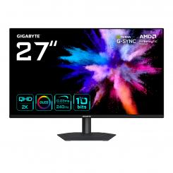 GIGABYTE GO27Q24A Monitor Gaming OLED 27 2K QHD - 2560 x 1440, 240Hz, 0.03ms, 400 cd/m², FreeSync Premium, G-Sync Compatible, HDMI 2.1, DisplayPort 1.4