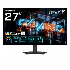 GIGABYTE MO27Q28GR Monitor Gaming WOLED Brillante 27 QHD - 2560 x 1440, 280Hz, 0.03ms, 335 cd/m², Display HDR True Black 500, HDMI 2.1, DisplayPort 1.4