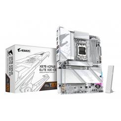 GIGABYTE X870 AORUS ELITE X3D ICE Placa Base - Compatible con procesadores AMD Ryzen 9000, VRM digital de 16+2+2 fases, hasta 9000Hz DDR5 (OC), 2xPCIe 5.0 + 2xPCIe 4.0, Wi-Fi 7, LAN 2.5GbE, USB 4