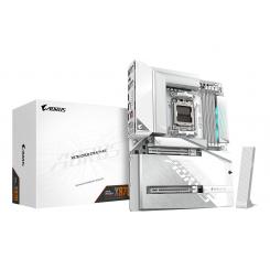 GIGABYTE X870 AORUS STEALTH ICE Placa Base Compatible con procesadores AMD Ryzen 9000, VRM digital de 16+2+2 fases, hasta 8200 MHz DDR5 (OC), 2 x PCIe 5.0 + 2 x PCIe 4.0, Wi-Fi 7, LAN 5 GbE, USB 4