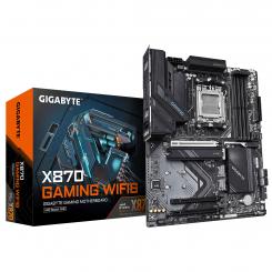 GIGABYTE X870 GAMING WIFI6 Placa Base - Compatible con CPUs AMD Ryzen 9000, 8+2+2 fases VRM, hasta 8000MHz DDR5 (OC), 1xPCIe 5.0 + 2xPCIe 4.0, Wi-Fi 6, LAN 2.5GbE, USB 4
