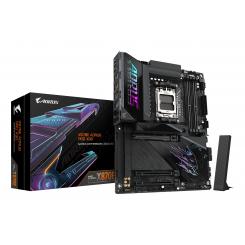 GIGABYTE X870E AORUS PRO X3D Placa Base - Compatible con procesadores AMD Ryzen 9000, VRM digital de 18+2+2 fases, hasta 9000MHz DDR5 (O.C.), 2xPCIe 5.0 + 2xPCIe 4.0, Wi-Fi 7, LAN 5GbE, USB 4