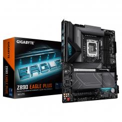 GIGABYTE Z890 EAGLE PLUS Placa Base Compatible con procesadores Intel Core Ultra (Serie 2), VRM de 14+1+2 fases, hasta 9466 MHz DDR5 (OC), 1x PCIe 5.0 M.2 + 3x PCIe 4.0 M.2, LAN 2.5 GbE, USB4