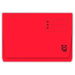 GIO Pack 25 Subcarpetas  con  bolsa y solapa Intensas 320 grs Fº Rojo