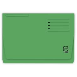 GIO Pack 25 Subcarpetas  con  bolsa y solapa Intensas 320 grs Fº Verde