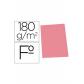 GIO Pack 50 Subcarpetas Simples Pastel 180 grs Fº Rosa