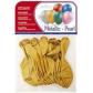 Globo 100% latex biodegradable metalizado oro bolsa de 15 unidades.