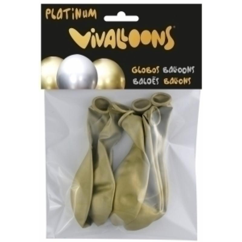 globo-vivalloons-platinum-oro-bolsa-de-6