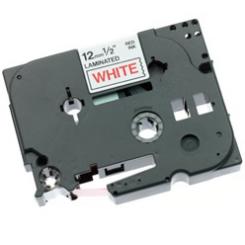 BROTHER Gloss Laminated Labelling Tape - 12mm, Red/White cinta para impresora de etiquetas TZ