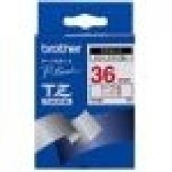 BROTHER Gloss Laminated Labelling Tape - 36 mm, Red on White cinta para impresora de etiquetas TZ