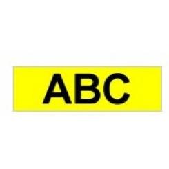 BROTHER Gloss Laminated Labelling Tape - 9mm, Black on Yellow cinta para impresora de etiquetas TZ