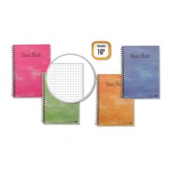 GOLDEN Cuaderno espiral cuadriculada Natural T.N.  16º 80 hojas