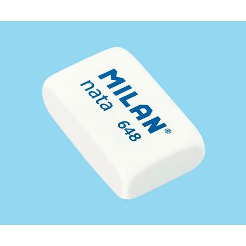 Goma De Borrar Milan 648 NATA 3,1X1,9X0,9 CM BLANCO