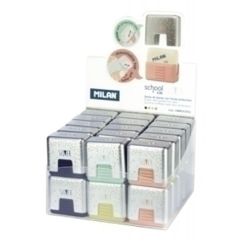 goma-de-borrar-milan-miga-de-pan-430-cuadrada-con-funda-silver-expositor-de-30