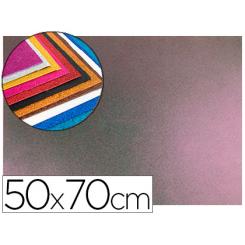 Goma eva con purpurina LIDERPAPEL 50x70cm 60g/m2 espesor 2 mm bicolor rosa verde