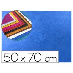 Goma eva con purpurina biodegradable LIDERPAPEL 50x70cm 60g/m2 espesor 2 mm azul oscuro