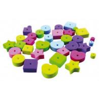 FIXO KIDS Pack 72 figuras adhesivas goma eva formas con relieve