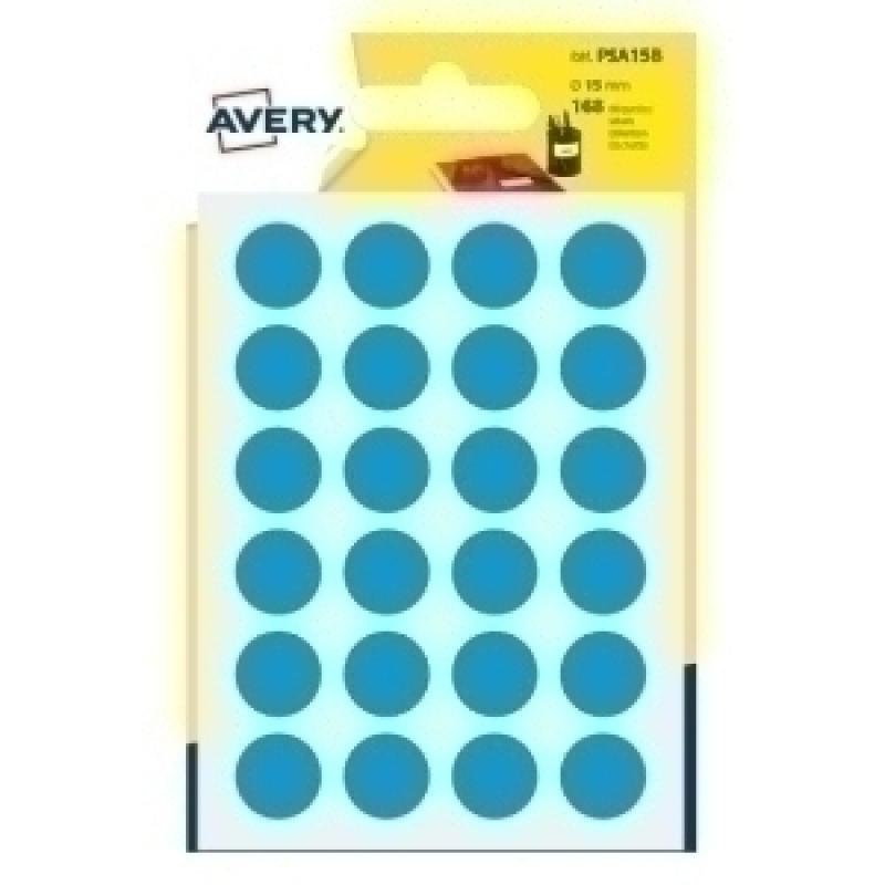 gomets-avery-bolsa-7h-redondos-Ø-15-mm-col-azul-celeste-168-uds