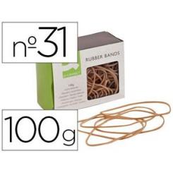 Gomillas elasticas Q-CONNECT 100 gr 60x3 mm numero 31