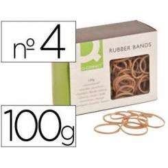 Gomillas elasticas Q-CONNECT 100 gr numero 4 40 x 2 mm