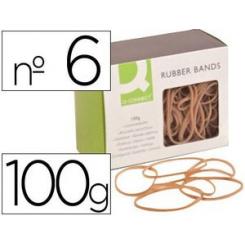 Gomillas elasticas Q-CONNECT 100 gr numero 6 60 x 2 mm